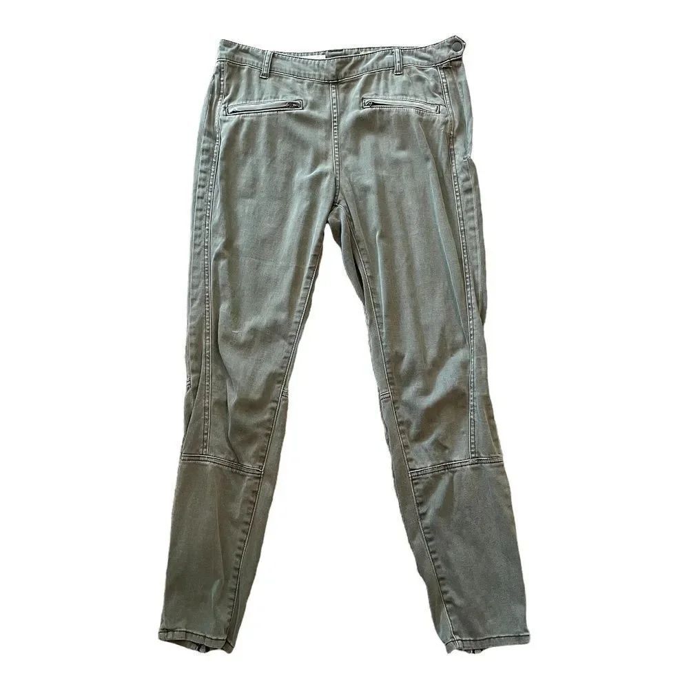 Pilcro and the Letterpress Womens Superscript Pants Green Mid Rise Solid 29